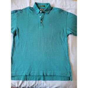 Colours Alexander Julian Vintage 80s Men's Polo Shirt Green 100% Cotton Size XL